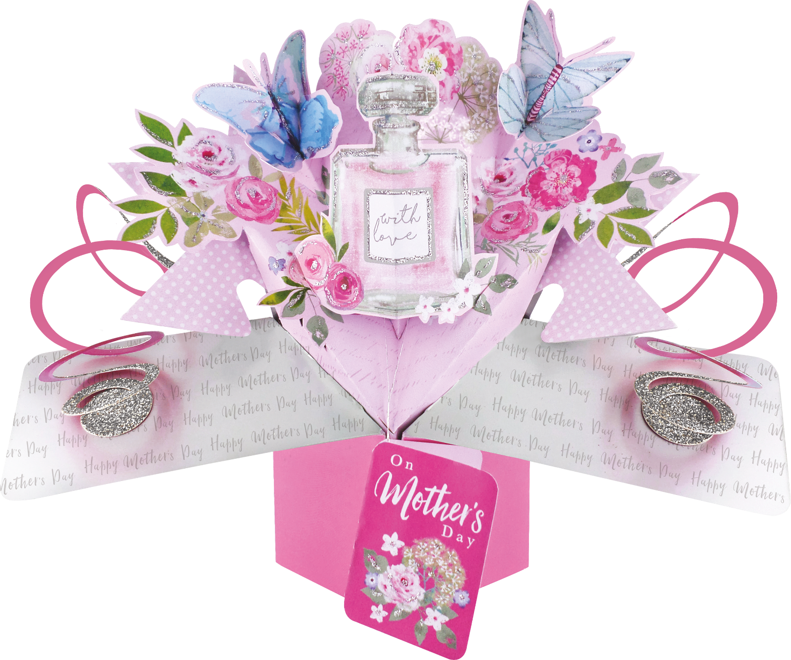 Mother's Day Perfume Bottle Pop-up Greeting Card Second - Greeting Card (1600x1335), Png Download