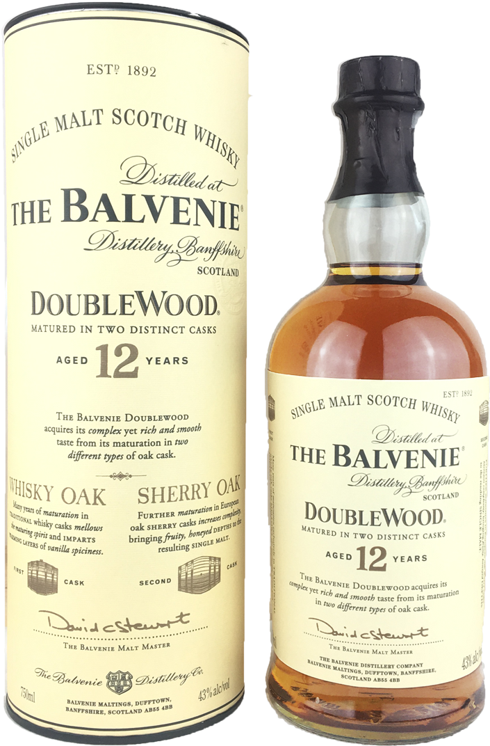 The Balvenie Distillery Doublewood Aged 12 Years Single - Balvenie (1181x1181), Png Download