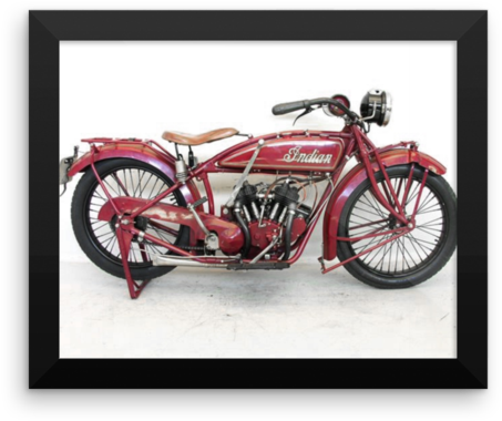 1920 Indian Scout Motorcycle Poster - First Indian Chief Motorcycle (600x600), Png Download