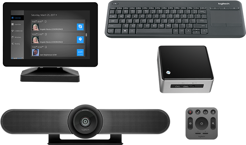 Meetup Kit</br>with Intel Nuc - Logitech Premium Group Kit (800x687), Png Download