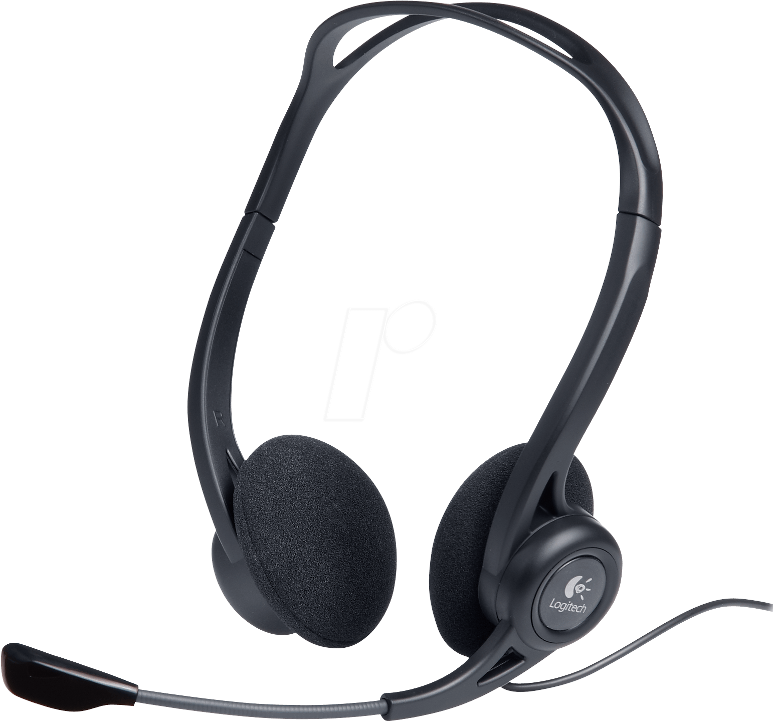 Logitech Usb Stereo Headset Logitech 981-000100 - Logitech Pc 960 Stereo Headset (1560x1463), Png Download