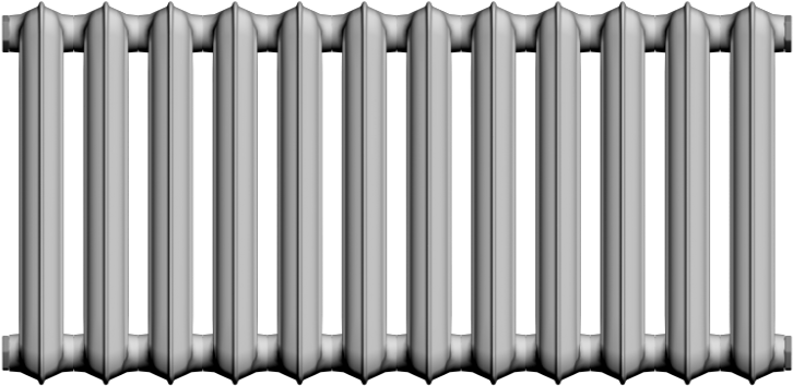 Ribbed Radiator - Picket Fence (1000x1000), Png Download