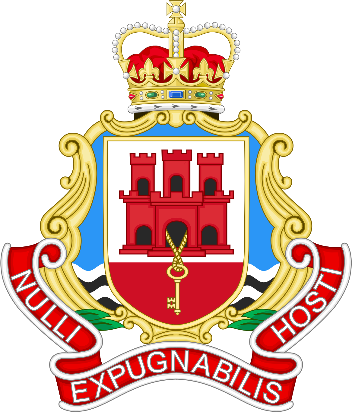 Gibraltar Coat Of Arms (1200x1397), Png Download