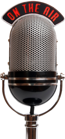 Source - Radiokasturi - In - Report - Vintage Radio - Microphone On The Air (338x507), Png Download