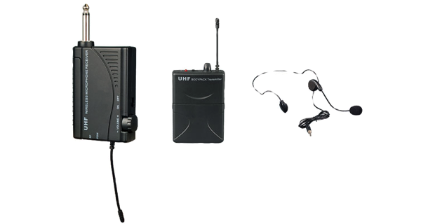 Compact 'go Anywhere' Wireless Microphone Body Pack - Kam Kwm1900 Uhf Handheld Radio Mic Kit (600x320), Png Download