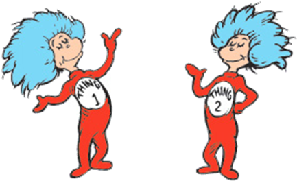Thing 1 And Thing - Thing One And Two Makeup (436x308), Png Download