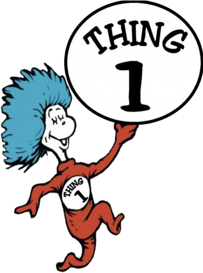 Thing 1 And Thing 2 Png - Thing 1 And Thing 2 Dr Seuss (400x541), Png Download