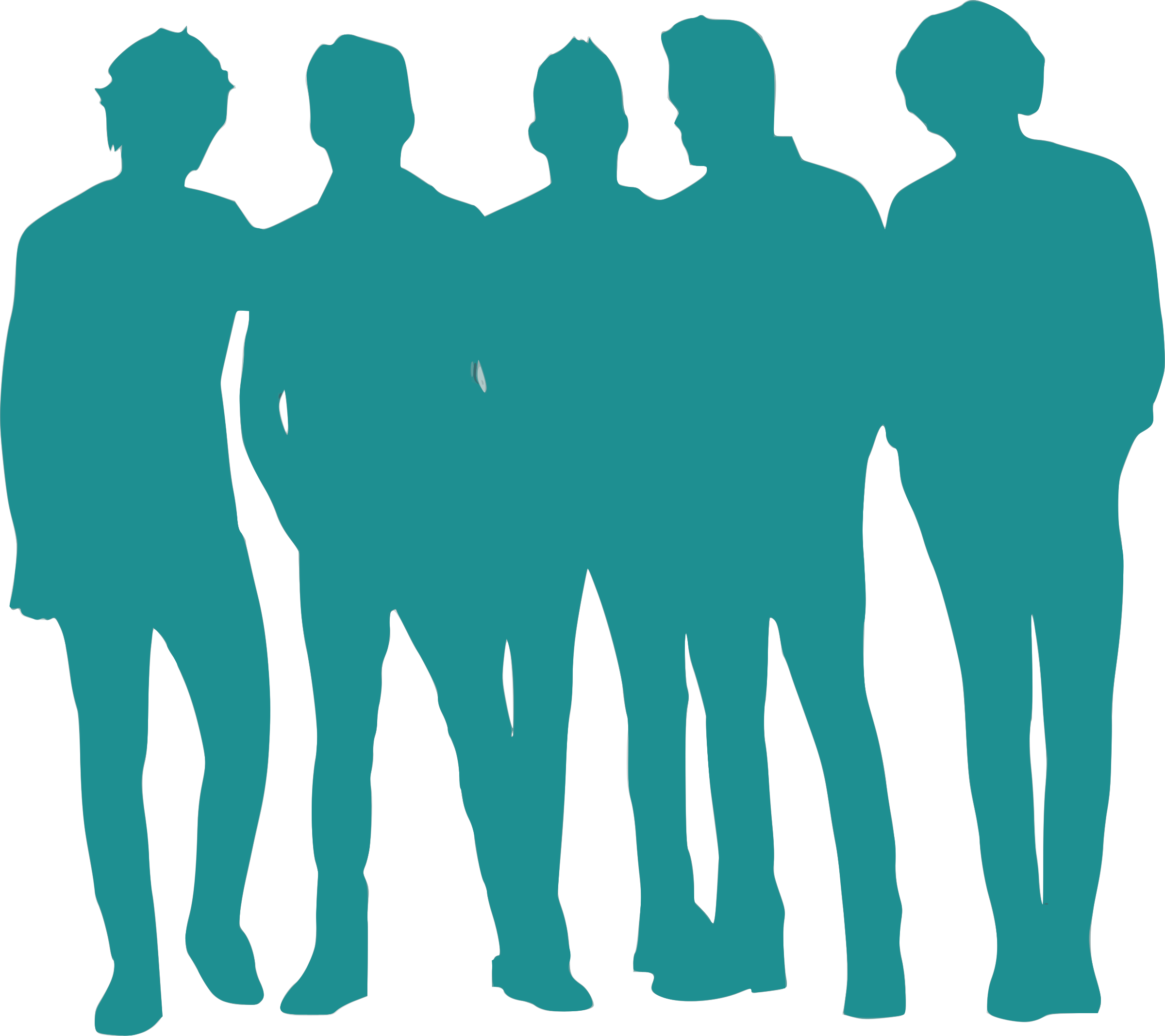 Clip Freeuse Library Silhouette At Getdrawings Com - Group People Icon Silhouette Png (2400x2134), Png Download