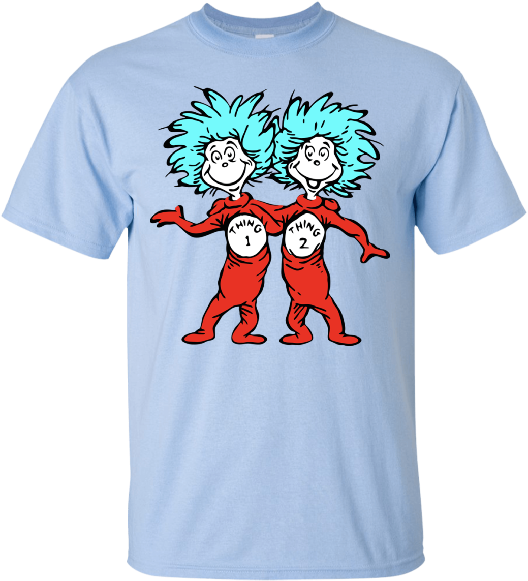 Thing 1 And Thing 2 T-shirt (1155x1155), Png Download