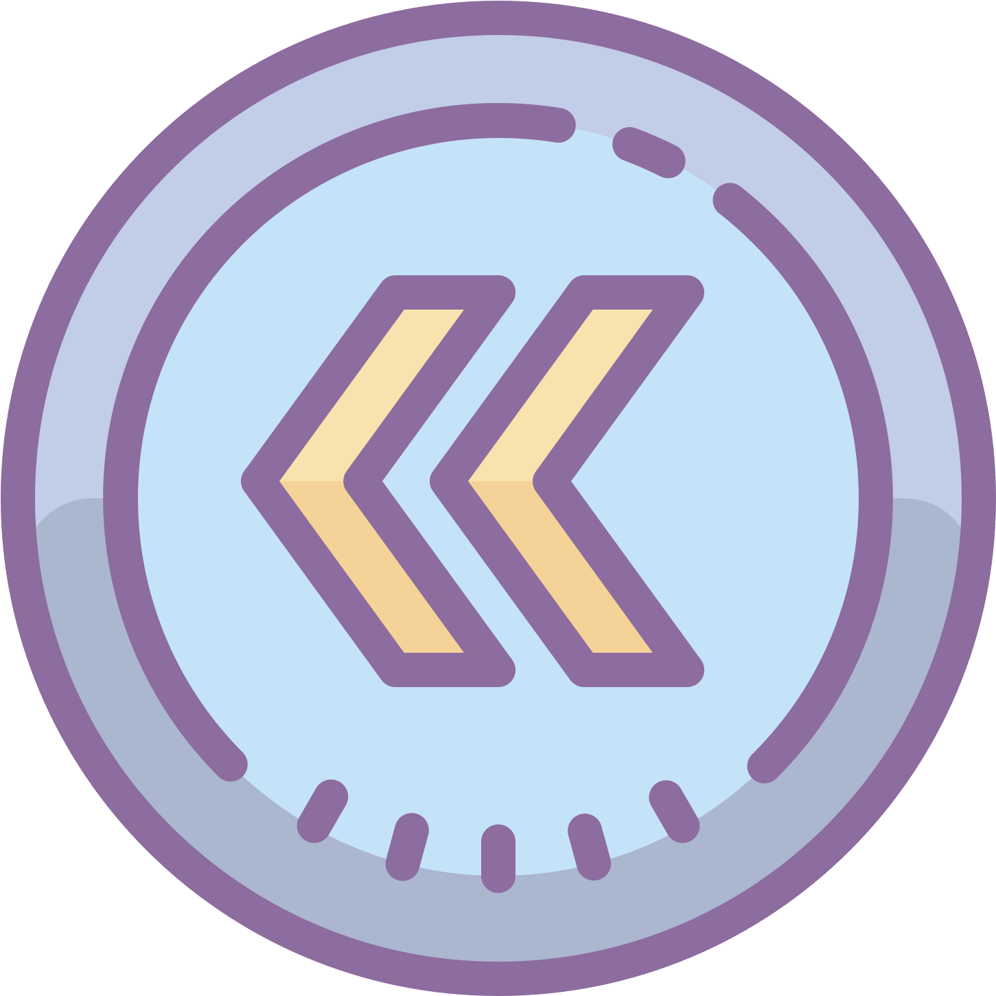 This Icon For Circled Chevron Left Is A Large Circle - Icon (1600x1600), Png Download