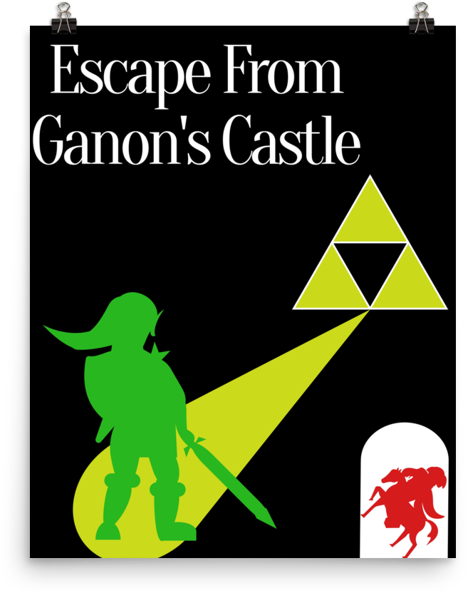 Escape From Ganon's Castle Attraction Poster - Poster (1000x1000), Png Download
