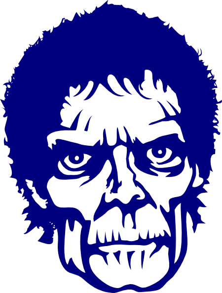 Zombie Clerk Clip Art At Vector Image - Zombie Face Cartoon Png (450x593), Png Download