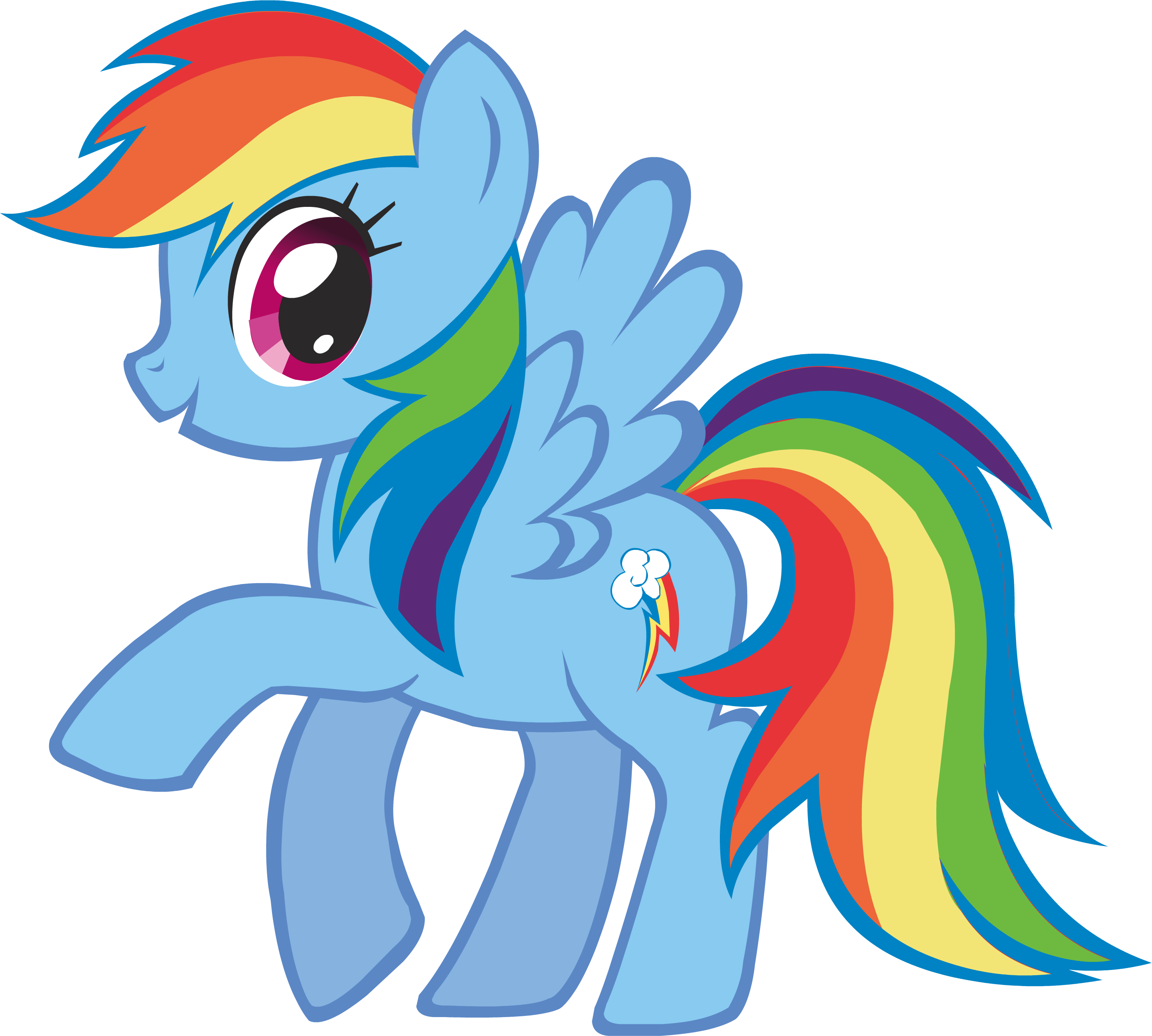Apple Blossom 1-008 Fig - My Little Pony Rainbow Dash Png (1139x1024), Png Download