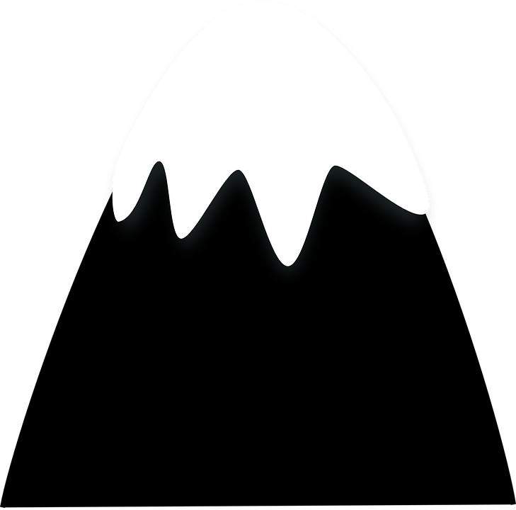 Mountain Silhouette Vector At Getdrawings - Cartoon Snow Covered Mountain Png (729x720), Png Download