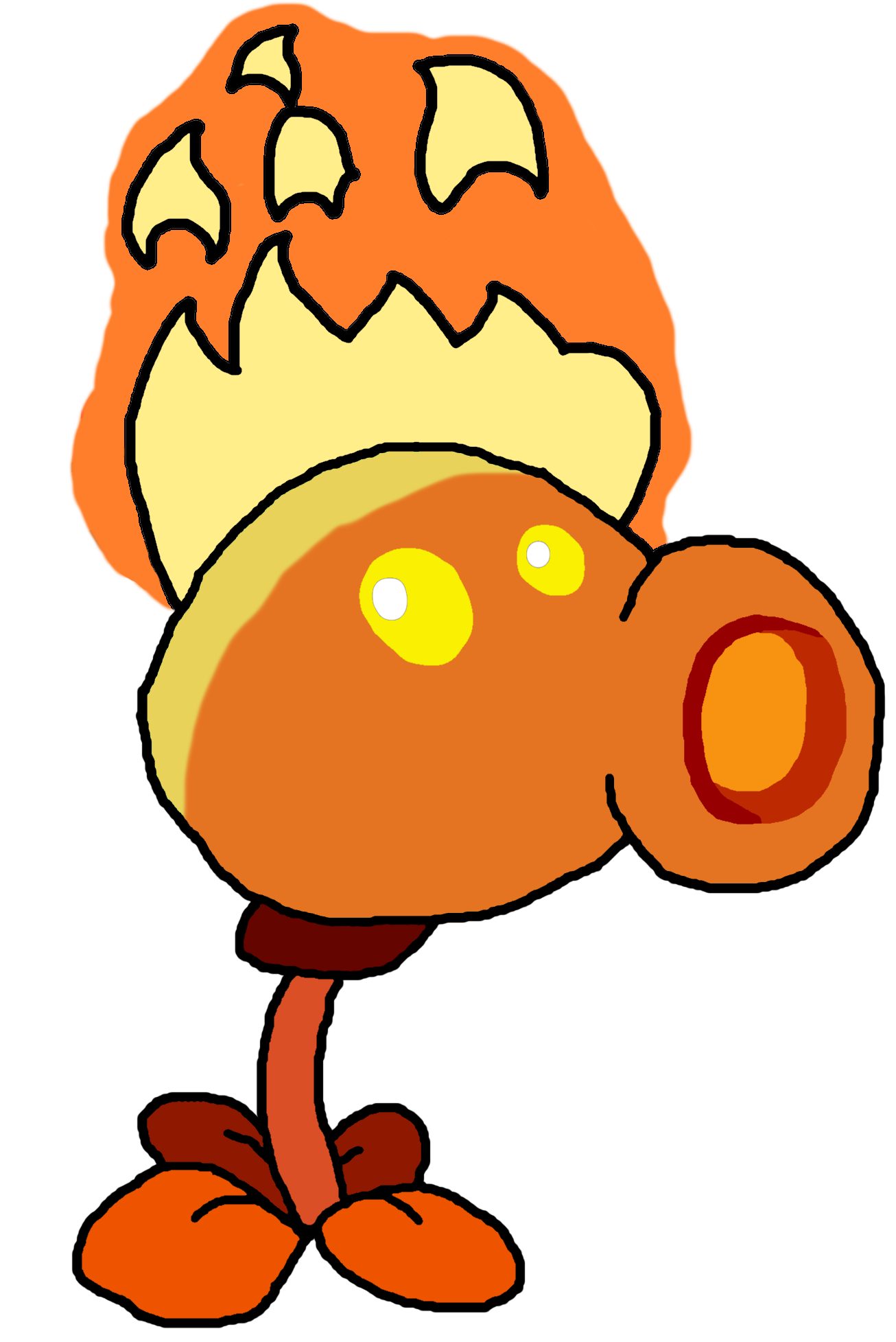 Image - Plants Vs Zombies Drawing (1305x2032), Png Download