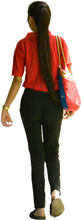 People Png, Cut Out People, Fig, Down Hairstyles, Red - Standing (450x450), Png Download
