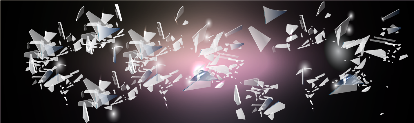 Broken Glass Missing Pieces 2 - Graphic Design (1427x487), Png Download