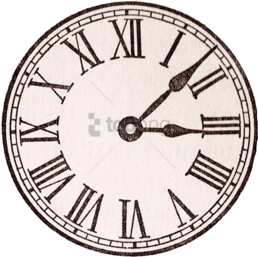 Antique Face Graphics From - Old Clock Face Roman Numerals (835x826), Png Download