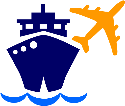 Ship And Plane Icon (600x600), Png Download