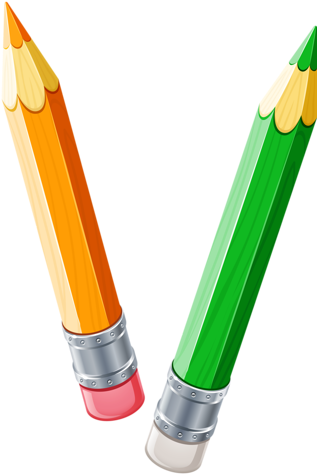 Colored Pencils School Clipart, Colored Pencil Techniques, - Paintbrush And Pencil Clipart (325x500), Png Download