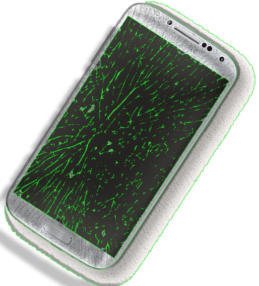 Broken Glass Repair - Mobile Phone (514x569), Png Download