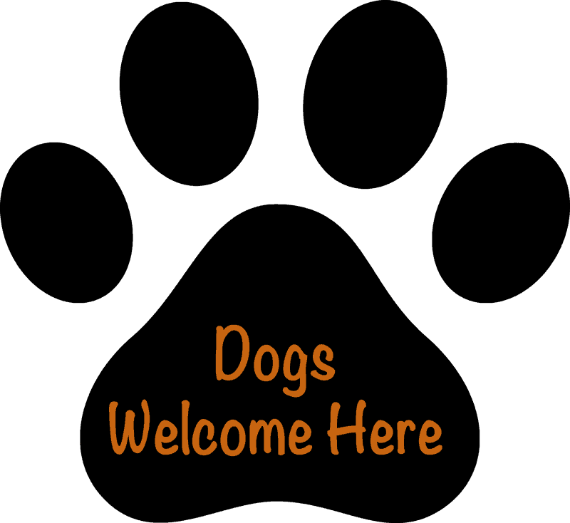 Dog Paw Prints Png - Dogs Welcome (800x734), Png Download