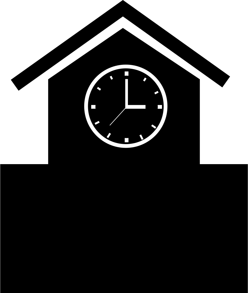 Old Clock Of Birds House Shape Comments - Icon (830x980), Png Download