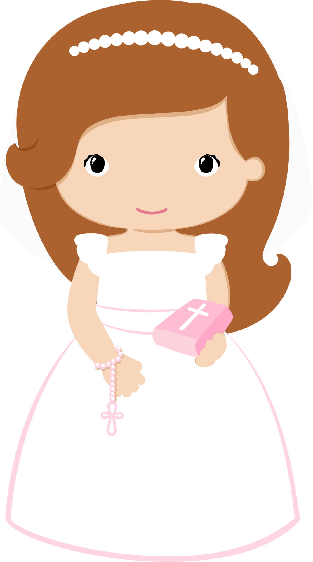 First Communion Invitations, First Holy Communion, - First Communion Girl Clipart (1072x1920), Png Download