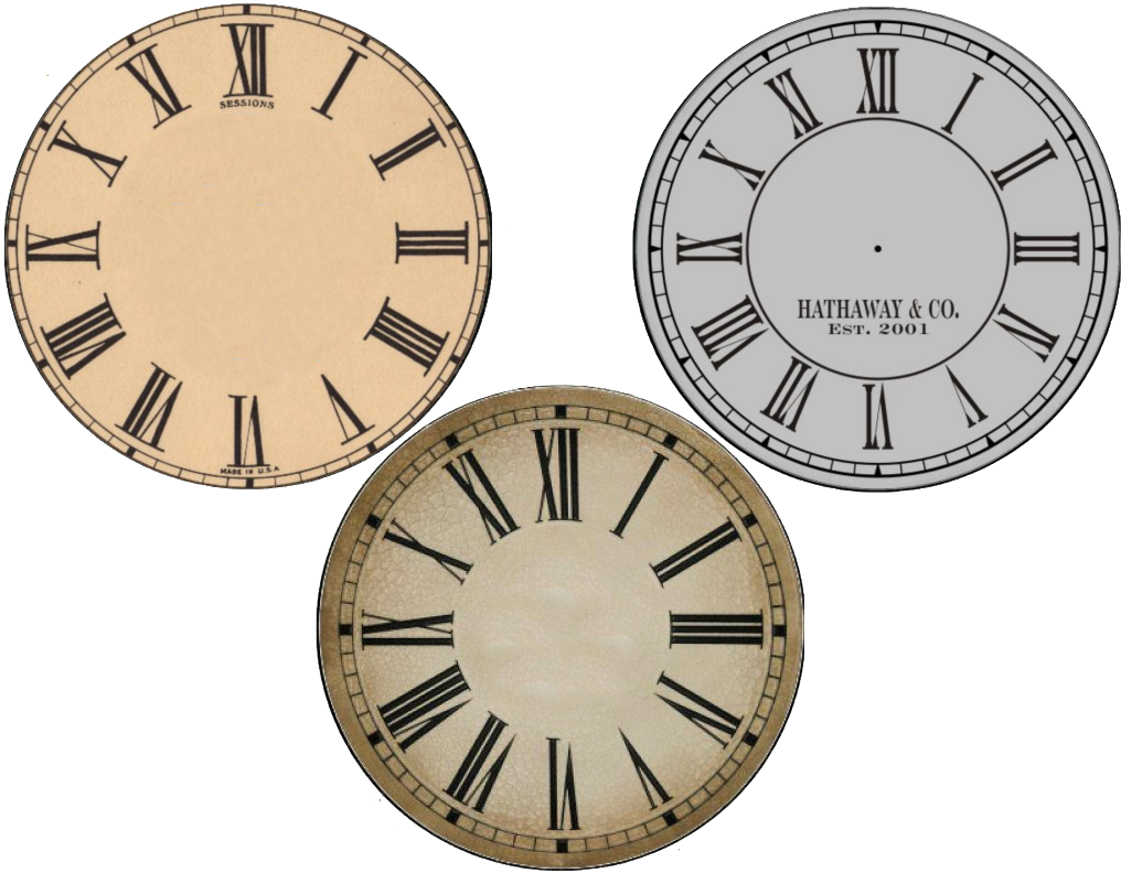 Here Are The Click To Enlarge Images For Using With - New Years Clock Printable (1024x791), Png Download