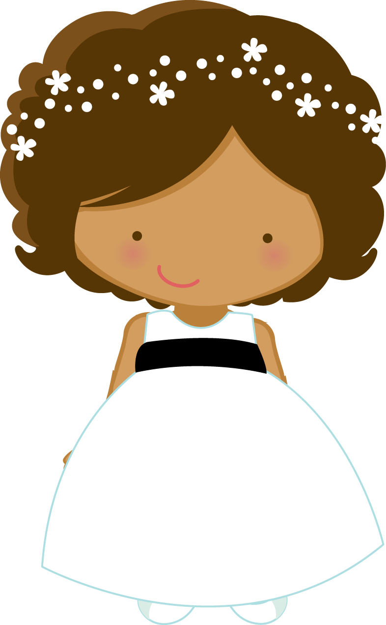 Ilustración Primera Comunión - Flower Girl Clip Art (786x1271), Png Download