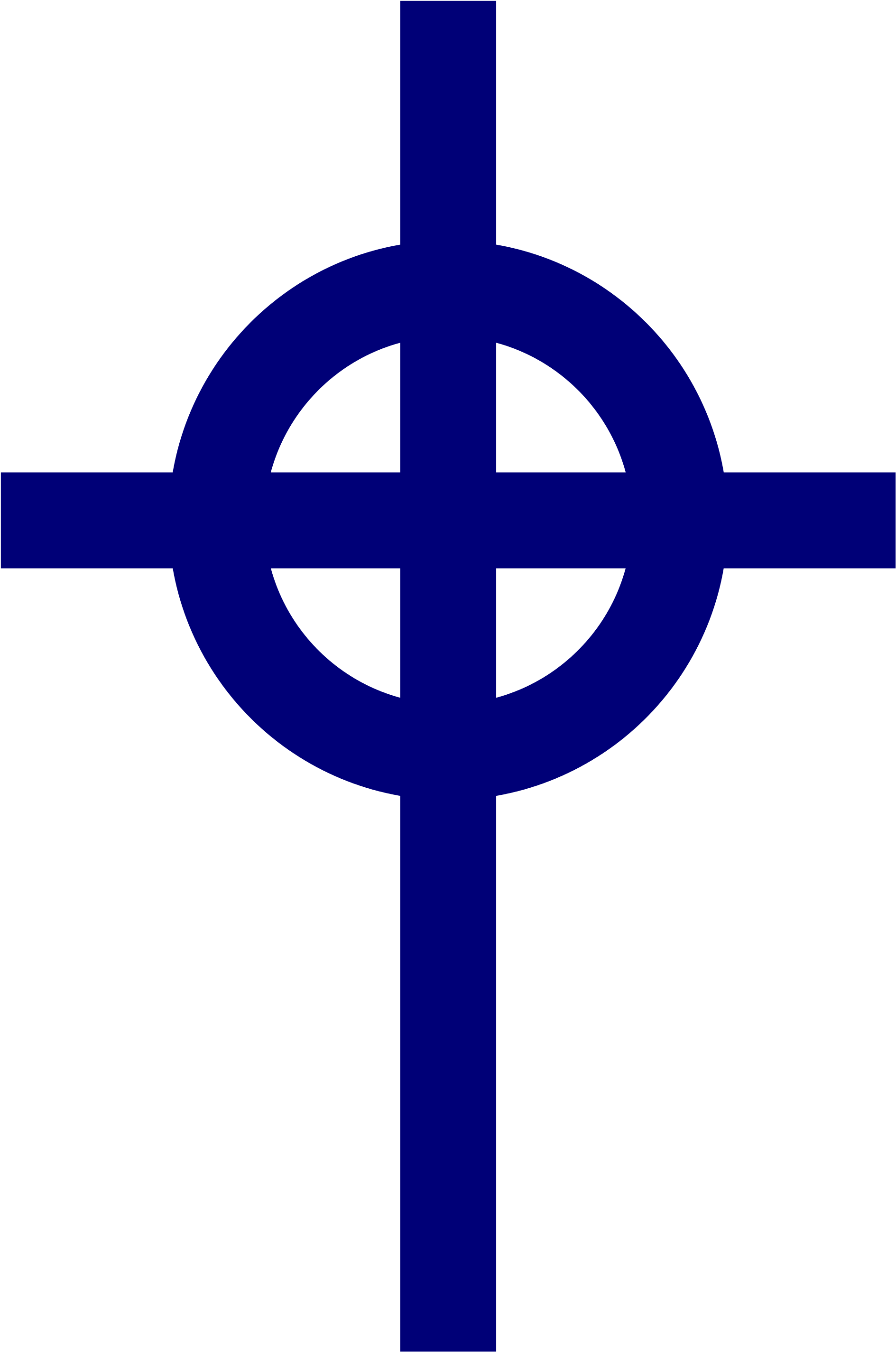 Cross With Circle Around (1200x1800), Png Download