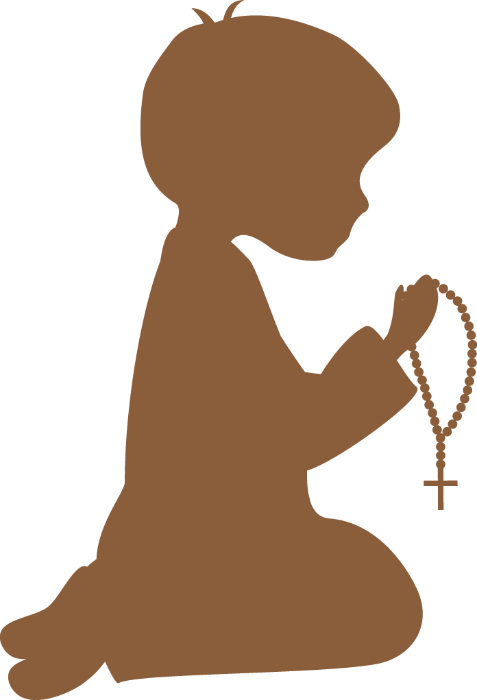 Clipart De Siluetas De Primera Comunión - Silueta Primera Comunion (696x1021), Png Download