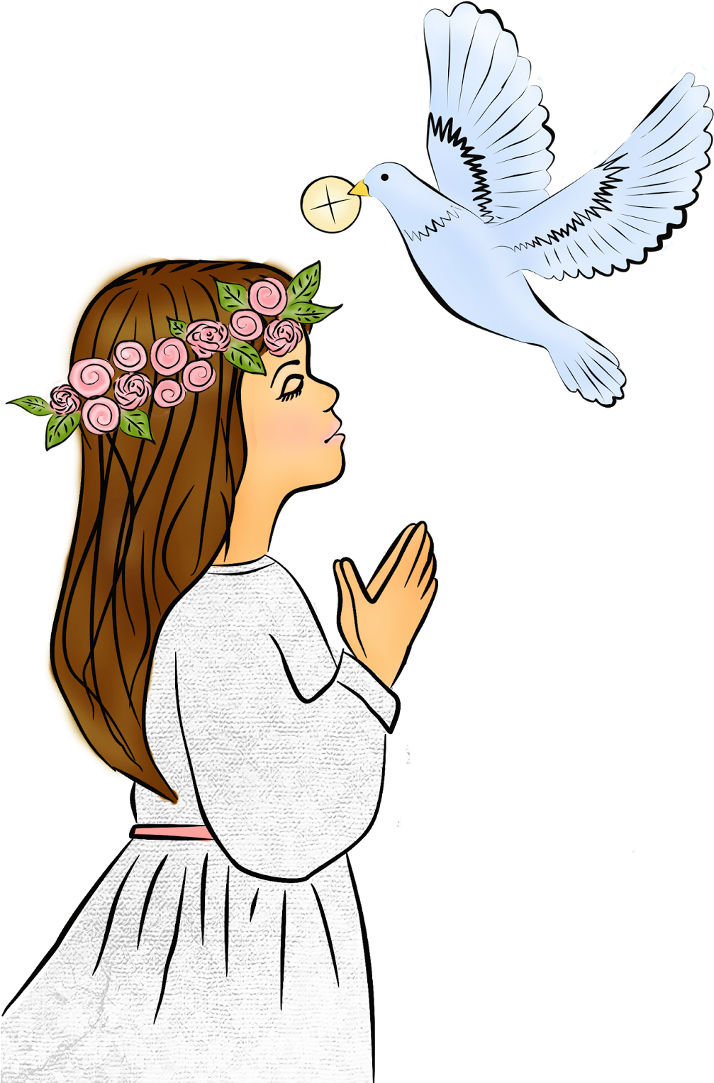 Niña Primera Comunión - First Holy Communion Clipart (1030x1600), Png Download