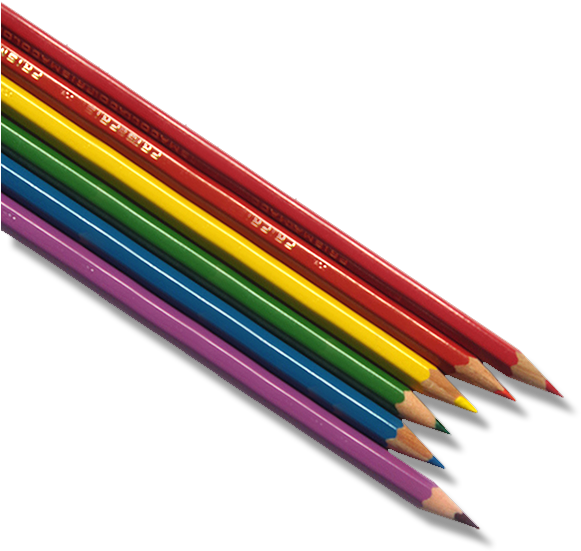 Pencil Clipart Colouring Pencil - Colored Pencils Png Transparent (600x600), Png Download