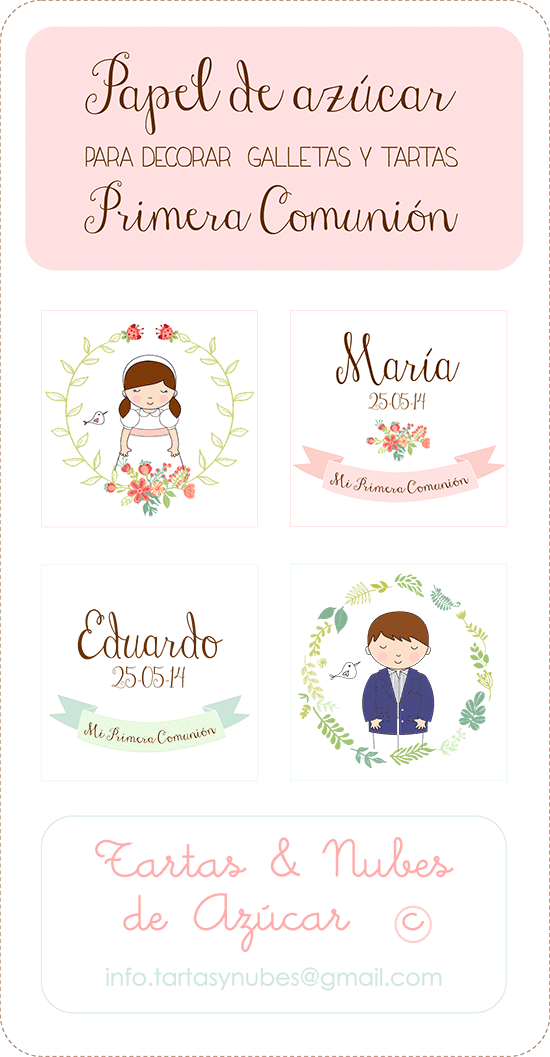 Papel De Azúcar Primera Comunión - Sugar (550x1057), Png Download