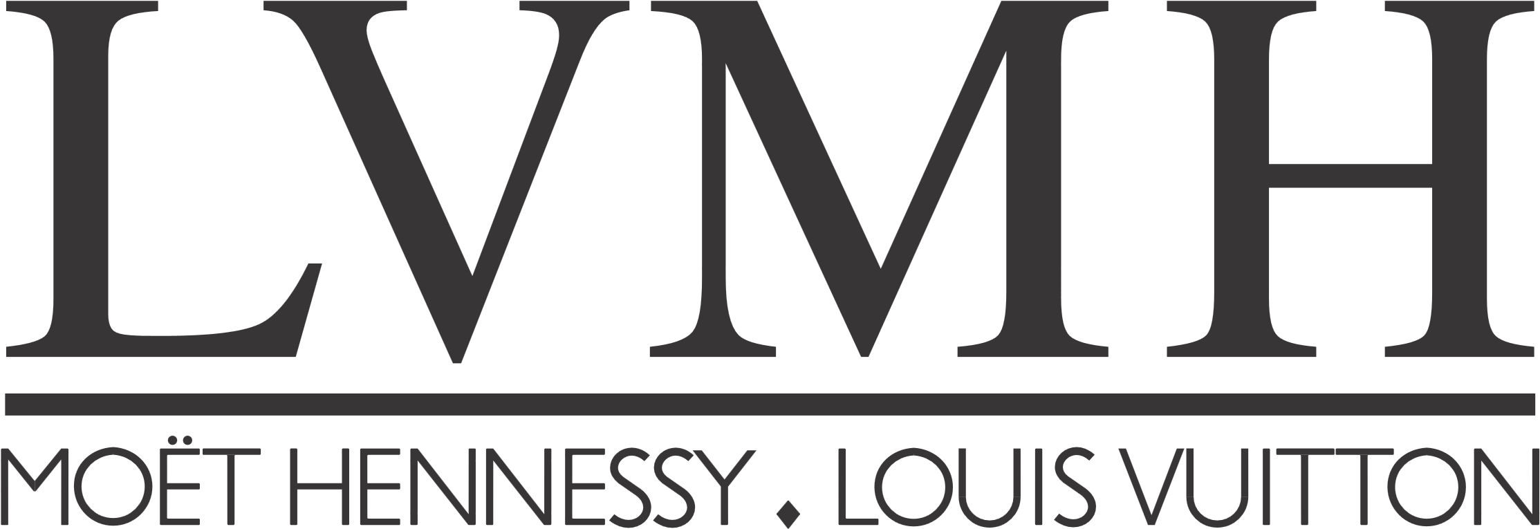 Lvmh Logo, Logotype - Louis Vuitton Moet Hennessy Logo (2336x927), Png Download