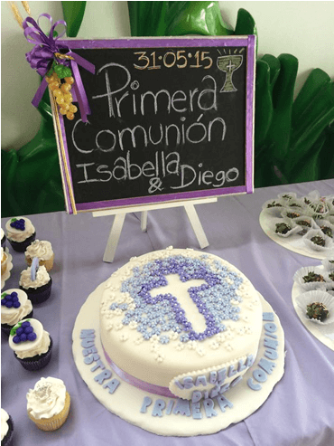 Ppcft1 - Pastel Para Primera Comunion En Fondant (638x492), Png Download