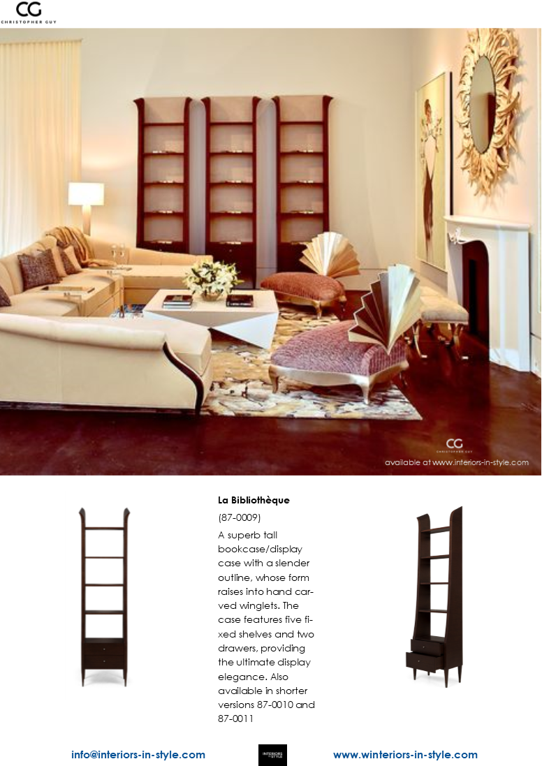 87-0009 La Bibliotheque A Superb Tall Bookcase/display - Bookcase (776x1097), Png Download
