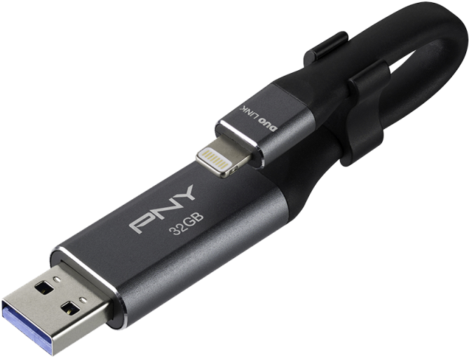 /data/products/article Large/952 20170915105309 - Pny Duo-link On-the-go 128 Gb Flash Drive - Usb 3.0/apple (800x800), Png Download