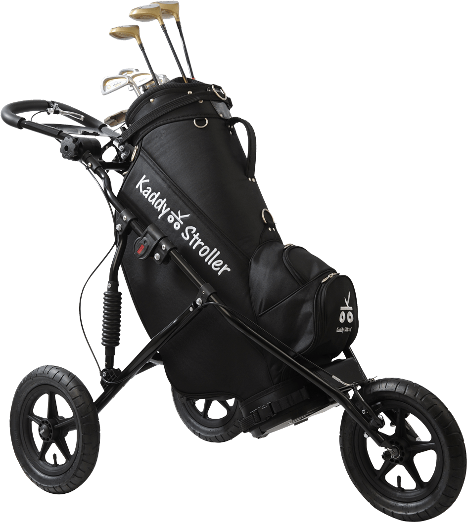 Kaddy Stroller The Original Compact Three Wheel Golf - Golf Club Baby Stroller (1450x1060), Png Download