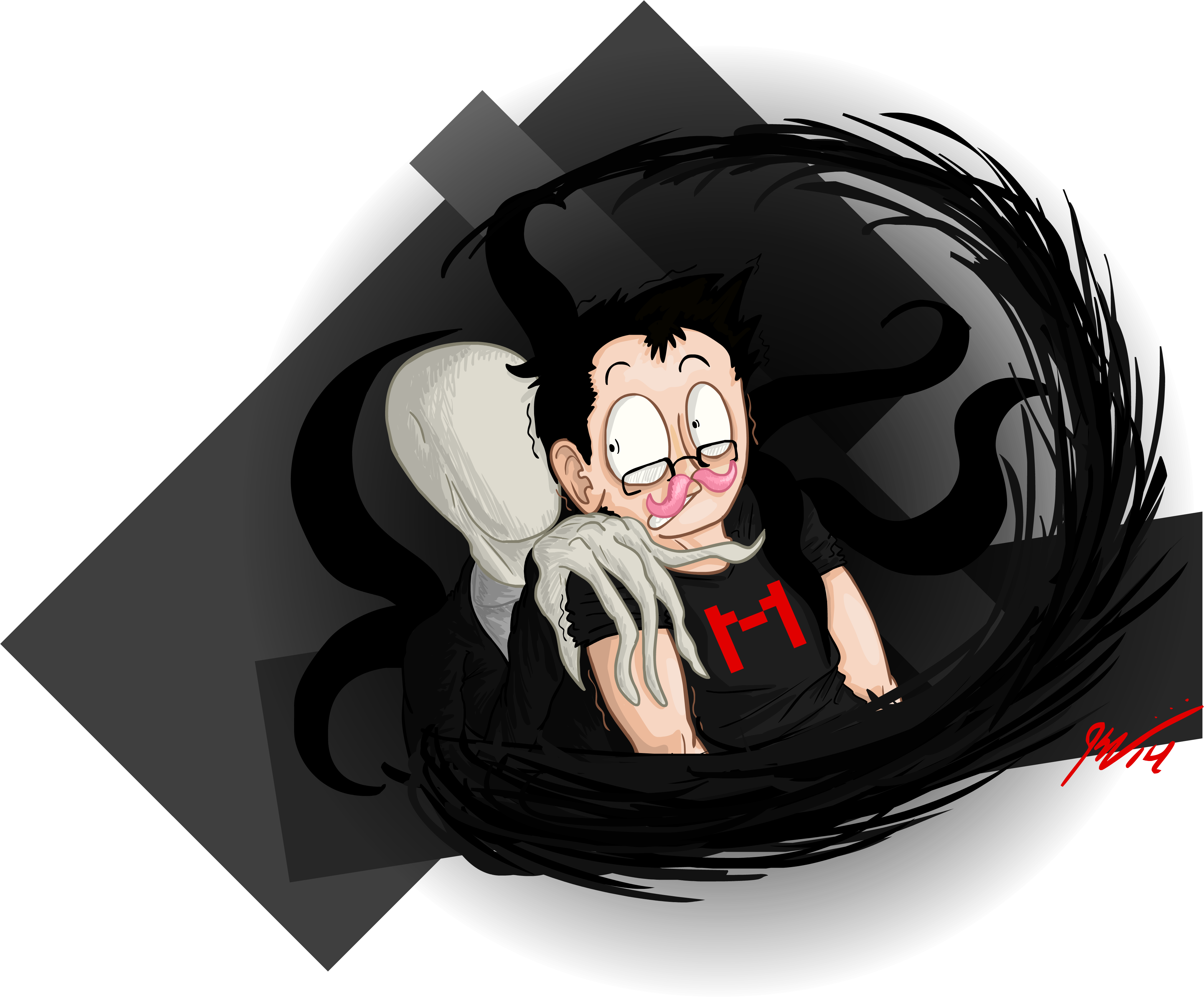 Log In To Report Abuse - Markiplier Slenderman Fan Art (4324x3383), Png Download
