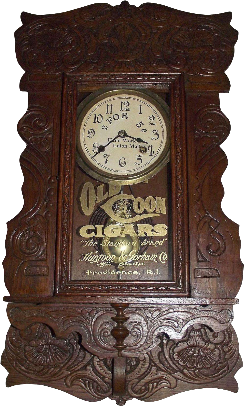 Rare Hanging Gingerbread "old Coon Tobacco" Advertising - Antique (1659x1659), Png Download