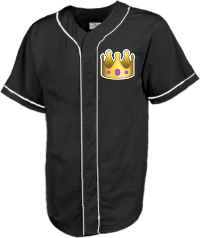 Black Pink Crown Emoji - Sharks Baseball Uniforms (433x485), Png Download
