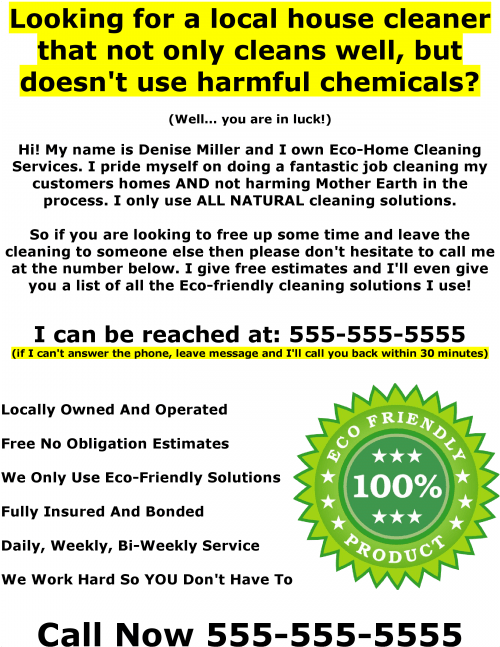 Download Eco-friendly House Cleaning Flyer Pdf - 100 Percent Eco Friendly Product Shower Curtain (612x792), Png Download