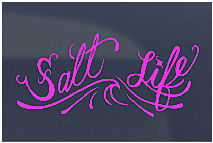 Salt Life Medium Decals Are Made From Uv Rated Vinyl - Salt Life Pink Decal (425x425), Png Download