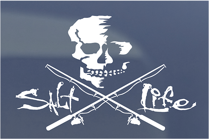 Graphic Free Stock Skull On The Sticker Pinterest - Salt Life Skull (680x680), Png Download