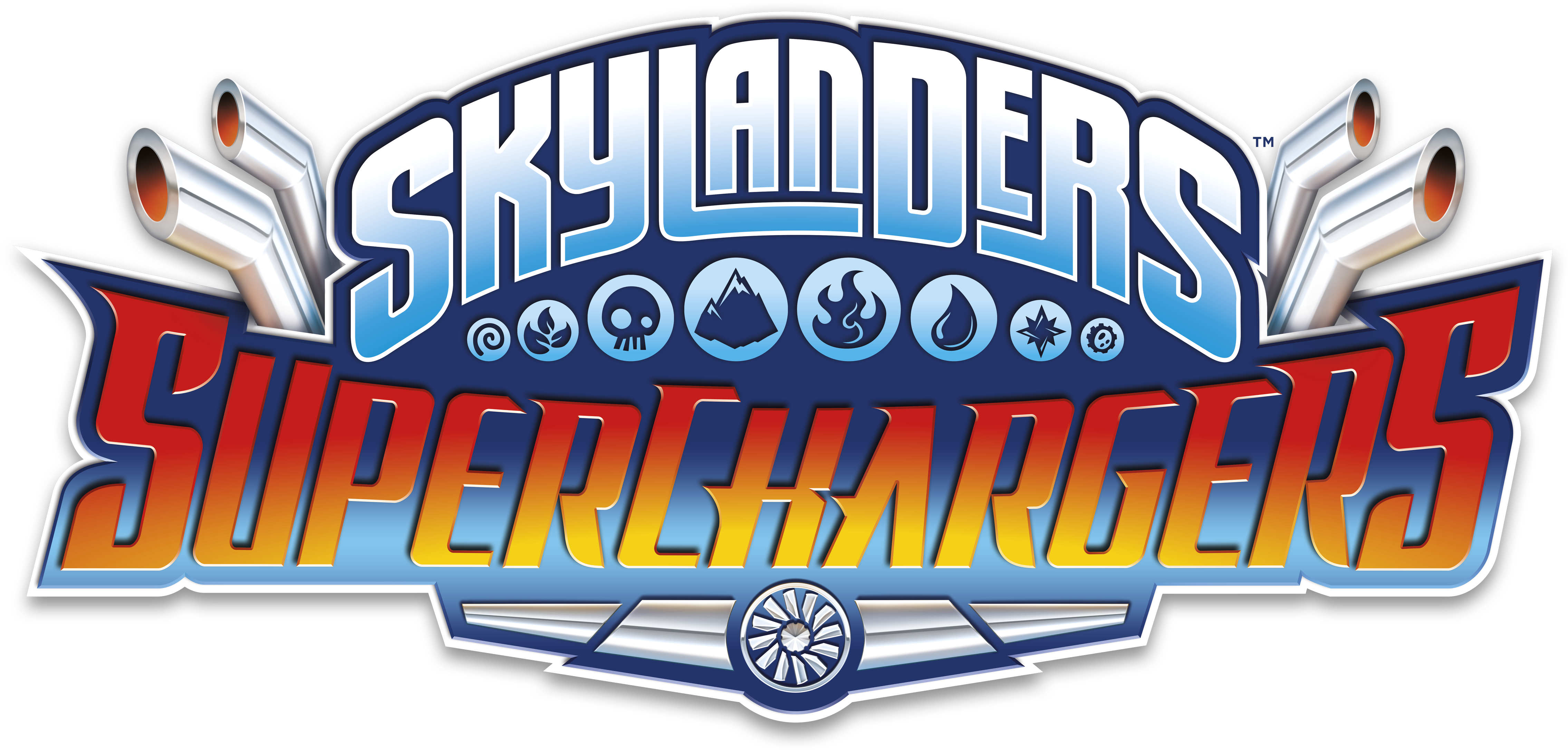 Skylanders Superchargers Logo Png 1433160566 - Activision Skylanders Superchargers Dual Pack - Shark (4610x2242), Png Download