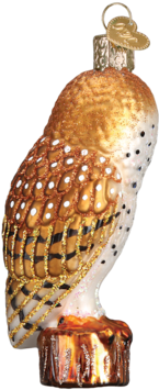 Barn Owl Ornament - Gl Orn Hunting Dog (387x387), Png Download