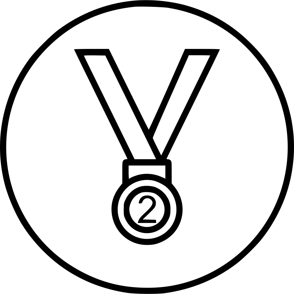 Medal Position Trophy Winner Silver Award Second Comments - Medal (980x980), Png Download