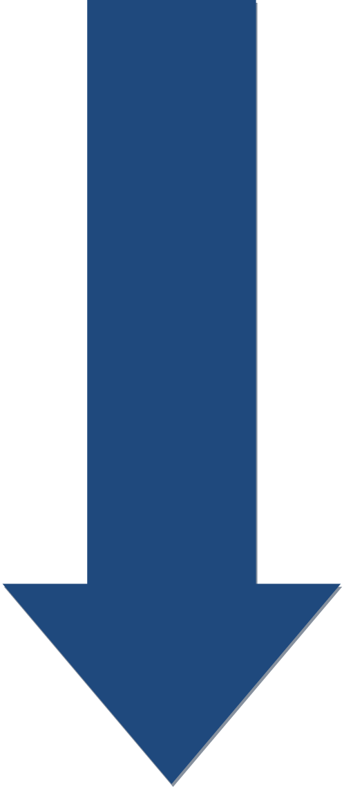 Blue Downwards Arrow - Blue Arrow Down Png (498x1140), Png Download